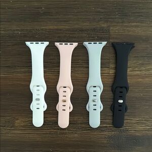 Set of 4 Silicone Apple Watch Bands for Women